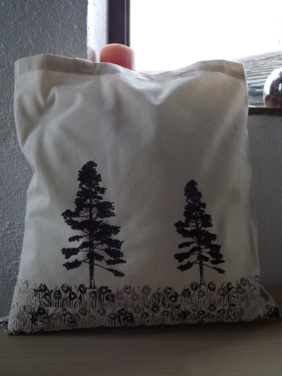 Pheasant Design Cream Natural Cotton Shoulder Bag // Shopper //Tote
