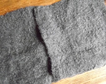 Hand felted merino wool pieces. Dark Grey. Pack of Two.