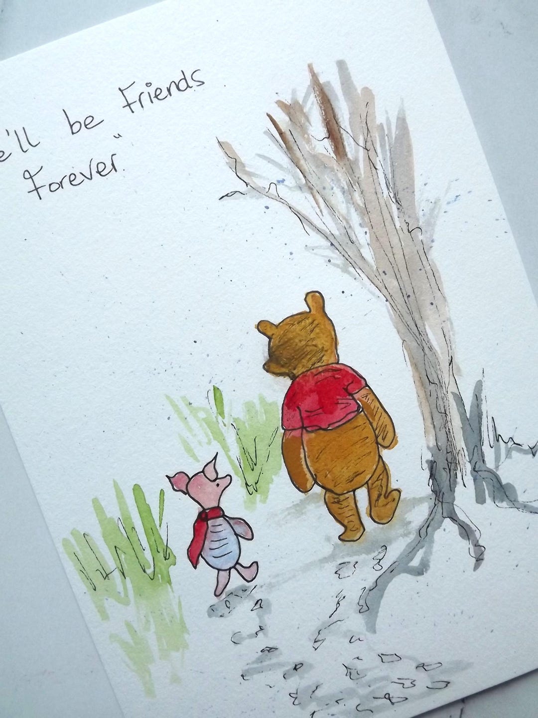 Enhanced Print of My Original Watercolour A5 Unframed Winnie the