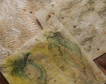 Handmade silk waste papers - Pack of Three