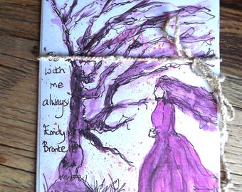 Bronte Watercolour Journal: A6 Zine, Wuthering Heights Keepsake. Reworked copy.