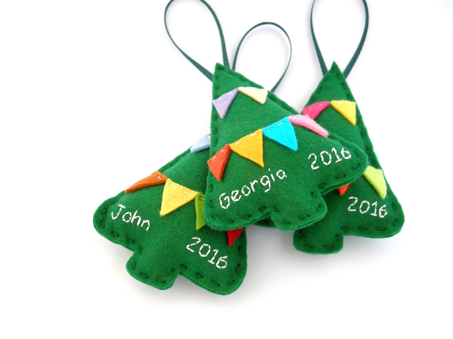 Personalized Christmas ornaments felt Christmas ornaments Etsy