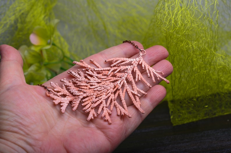 Oxidized copper necklace electroplating leaf pendant womens gift for wife nature jewelry best friend gift ideas Gardening gift