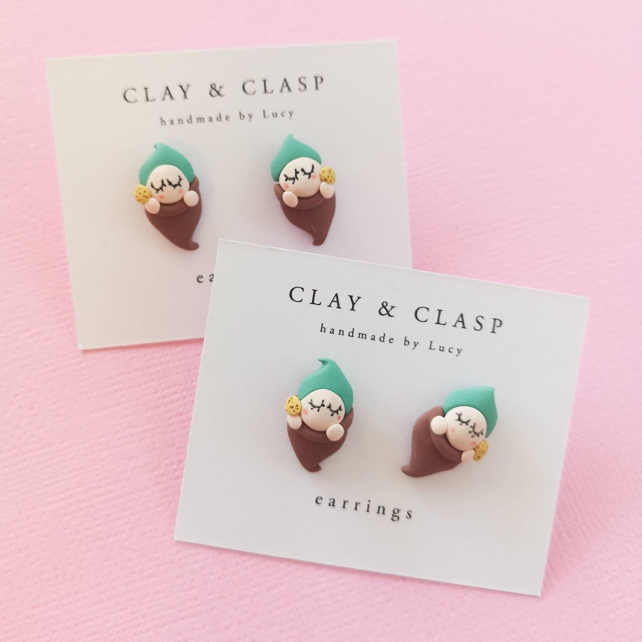 SALE Gumnut Baby stud earrings