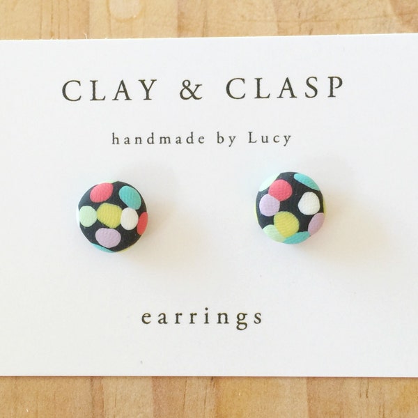Confetti earrings - beautiful handmade polymer clay jewellery by Clay & Clasp