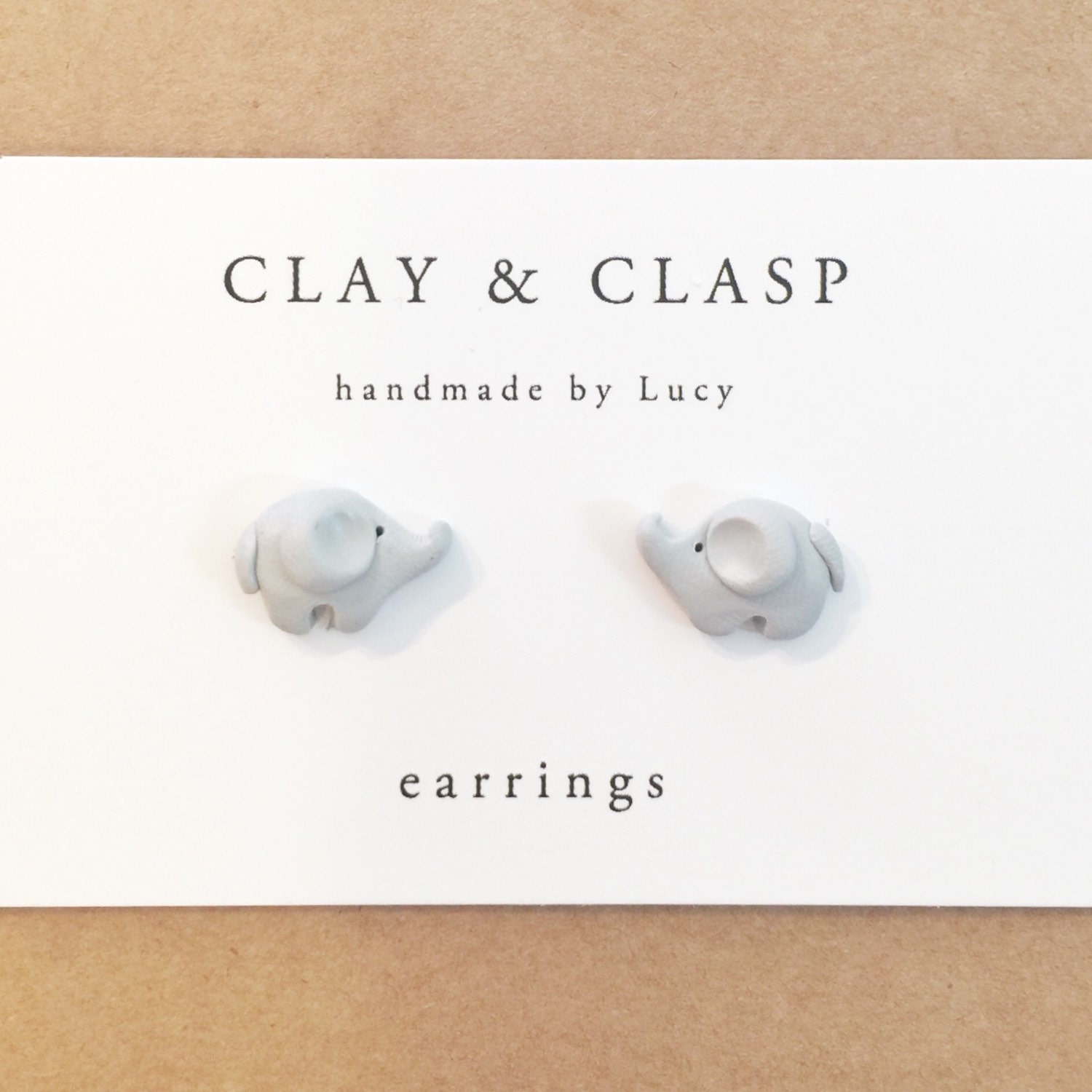 Clay and clasp earrings deals