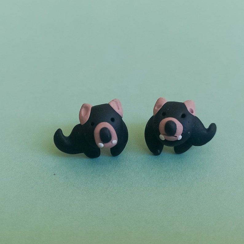 Tasmanian Devil earrings beautiful handmade polymer clay | Etsy