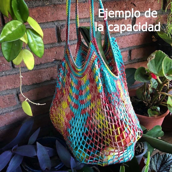 Bolsa De Red De Ganchillo Hecha a Mano | Etsy