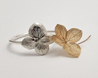 Sterling silver Hydrangea flower ring, for women