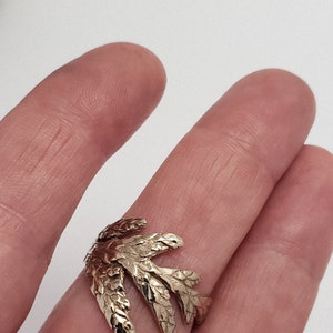 Cedar branch ring in bronze image 5