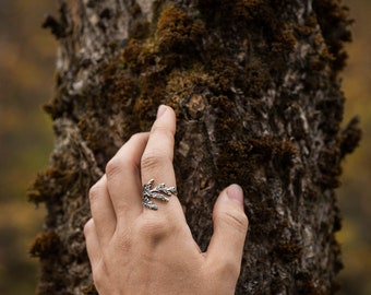 Cedar Branch Ring, Botanical Jewelry