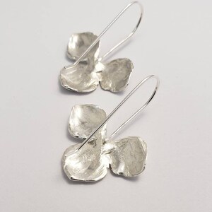 Hydrangea Flower earrings in Sterling Silver for women, Brelokz image 5