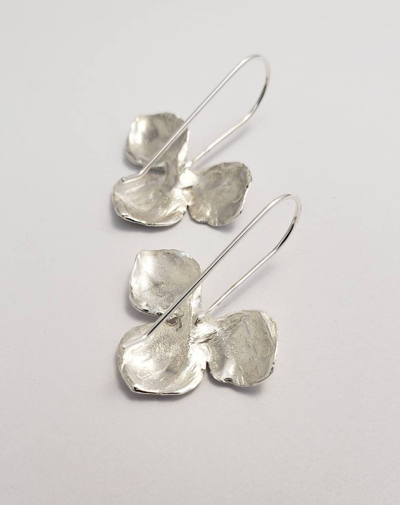 Hydrangea Flower earrings in Sterling Silver for women, Brelokz image 5