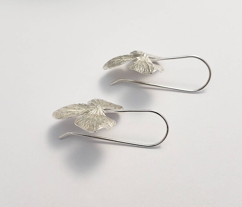 Hydrangea Flower earrings in Sterling Silver for women, Brelokz image 7