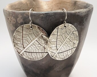 Boho Sterling Silver earrings, Botanical jewelry