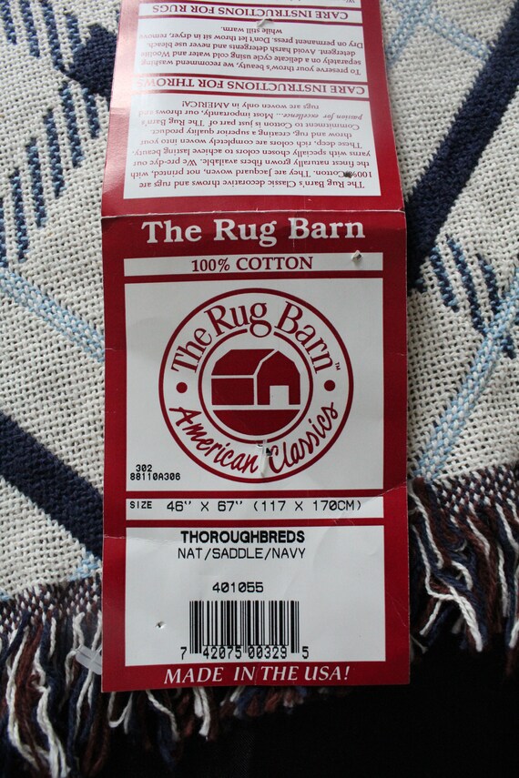 Large Vintage Country Woven Tapestry Blanket Throw The Rug Etsy