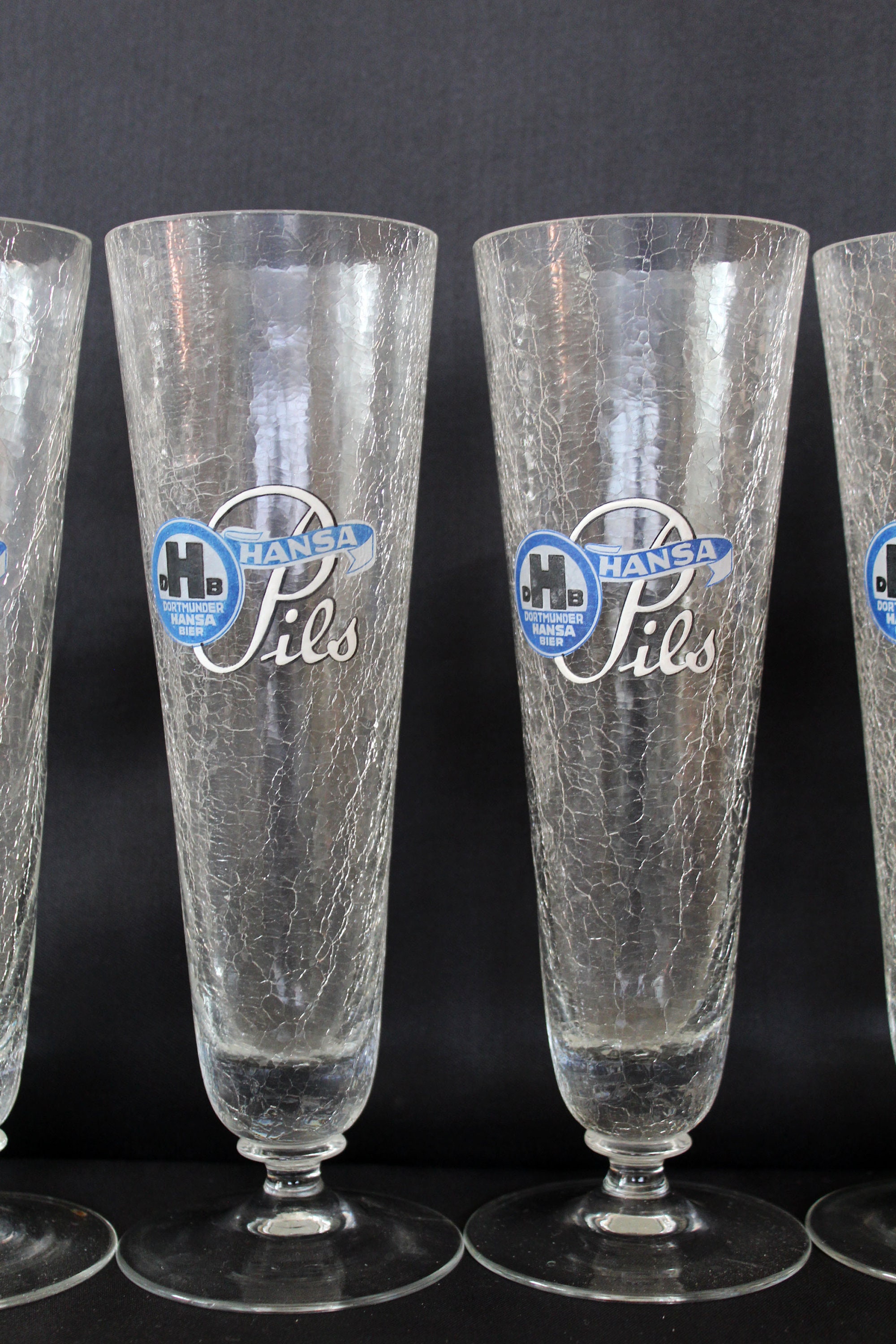 5 Vintage tall German beer glasses Pilsner glass Hansa Pils Etsy France