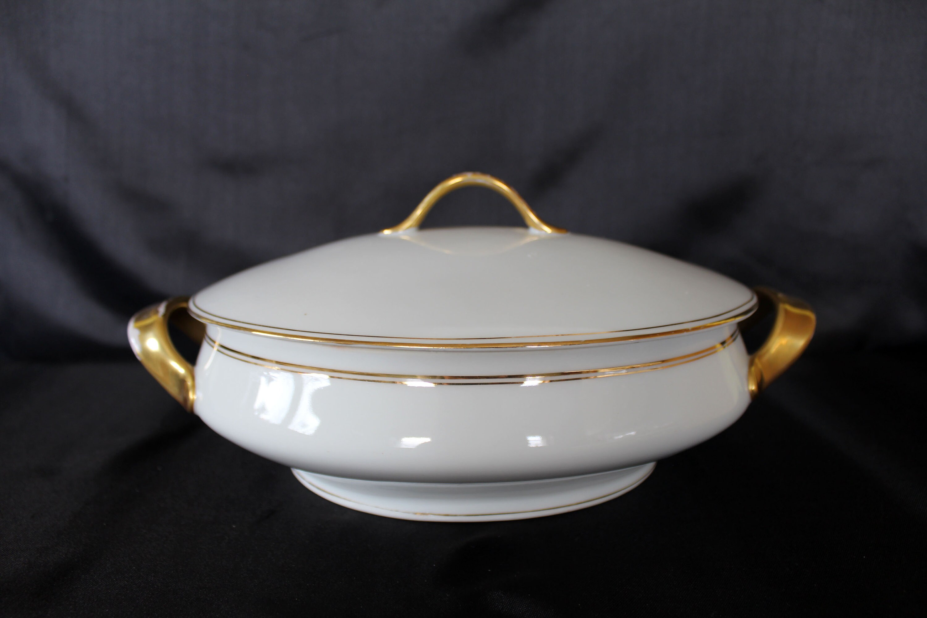 Antique porcelain White Serving Dish porcelain tureen gold Etsy