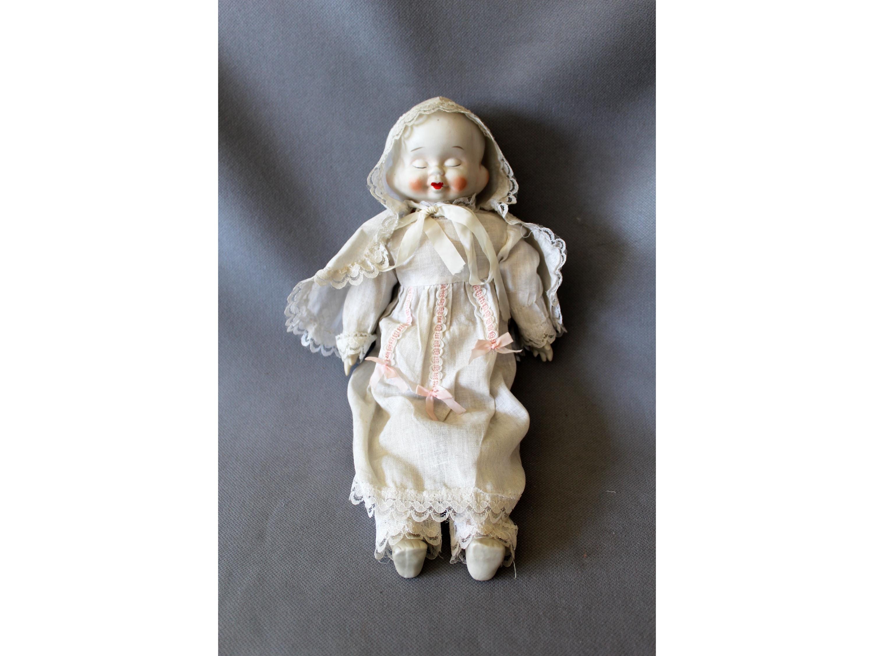 ハンドメイドアメリカ製眠った赤ちゃんビスクドール 【公式通販】