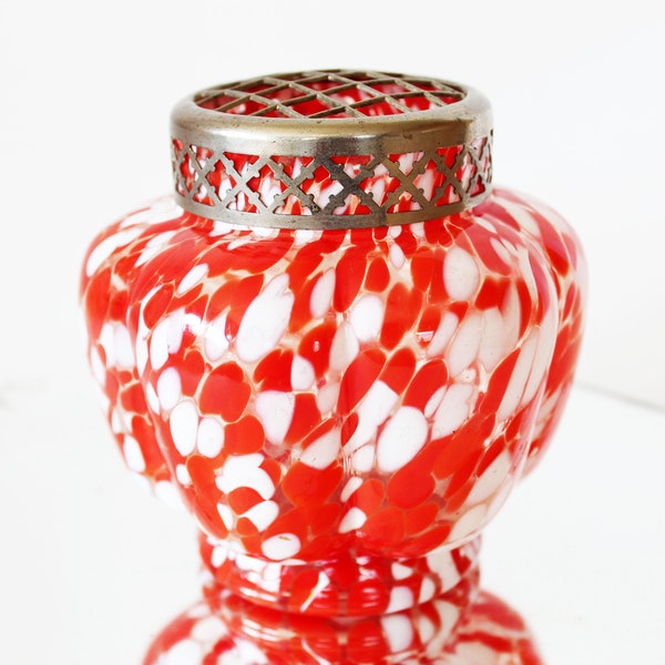 Vintage Glass Vase With Frog Etsy