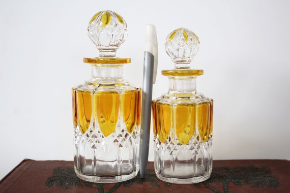 Art Deco 2 piece perfume bottle set, Val Saint La… - image 2