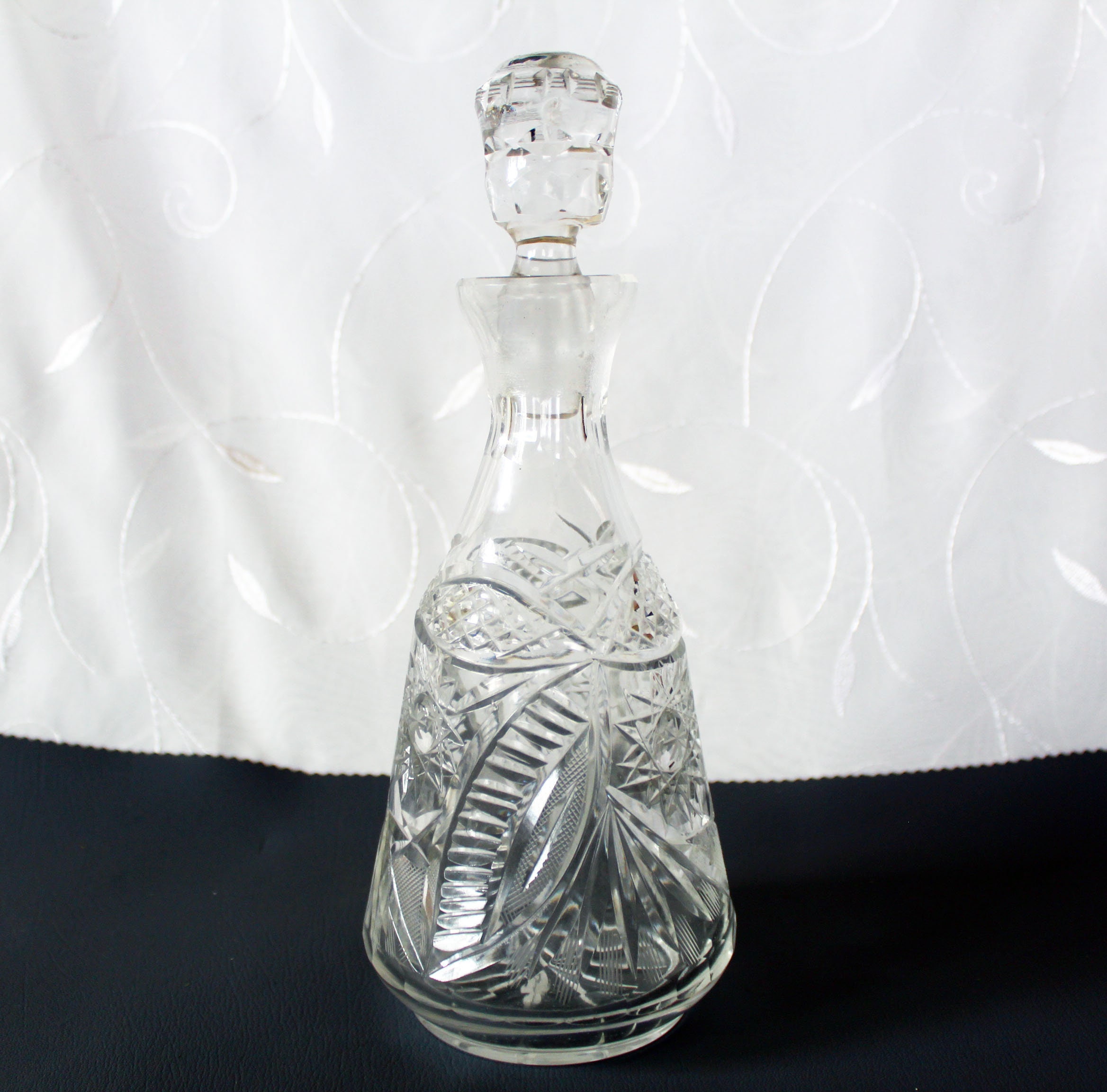 Cut Glass Crystal Decanter French - Israel
