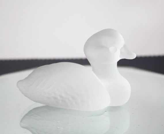 工芸品 DUCK PAIR GLASS FIGURINE Glass Set of 2 Ducks in Gift Box • Decoration • Ornament