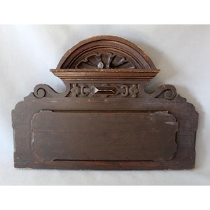 Large antique French, Flemish ornate wood panel, hand carved, wood pediment, architectural decoration, door or mirror wall decor, ornamental