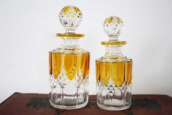 Art Deco 2 piece perfume bottle set, Val Saint La… - image 4