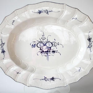 Vintage extra large ceramic serving oval platter, Villeroy Boch Septfontaines Belgium, Fish Platter, turkey platter, roast, serving dish