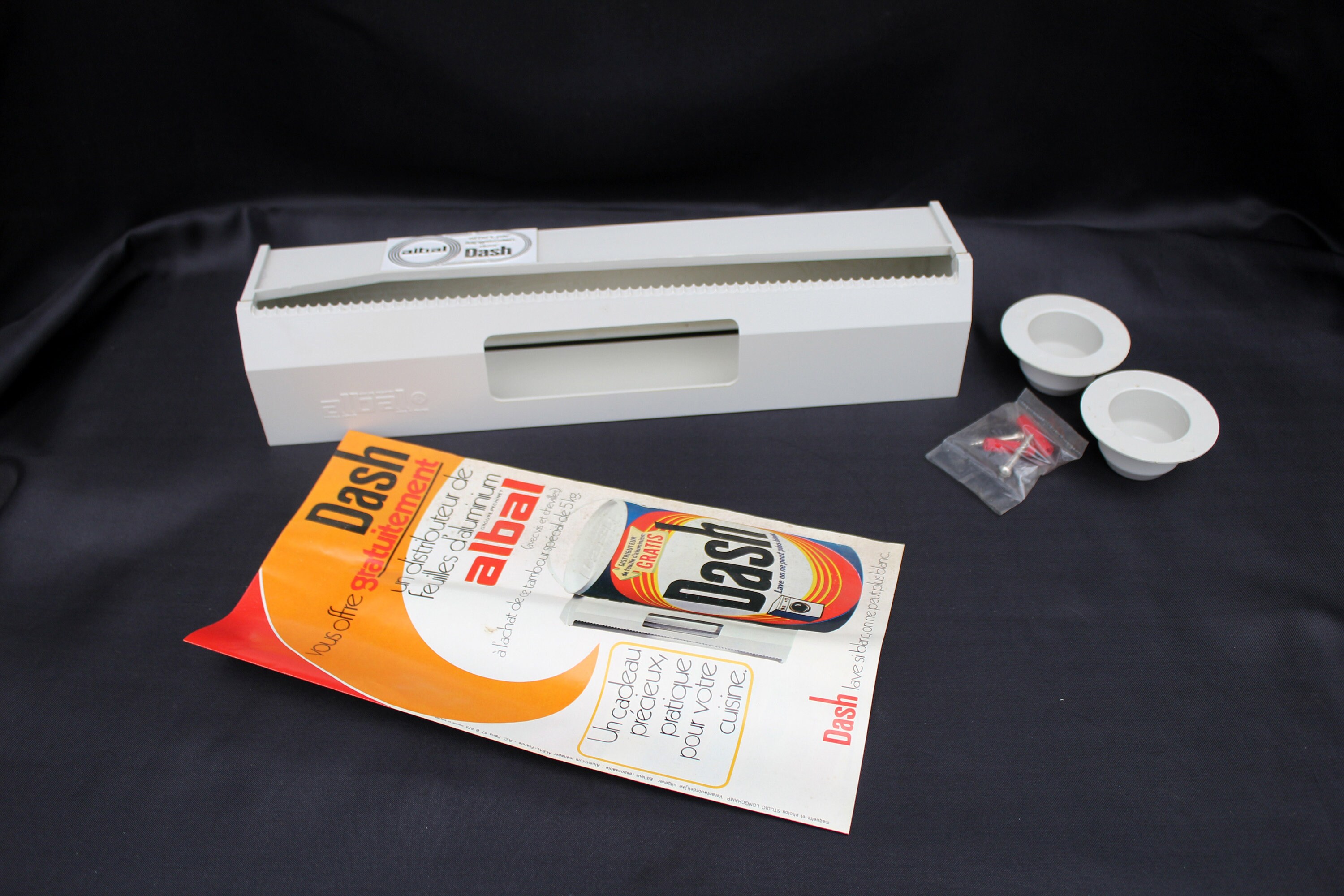 Vintage midcentury aluminum foil dispenser plastic albal Etsy