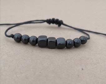 mimi forever 6mm 8mm 10mm Round Natural Gray Pyrite Stone Semi Precious Beads for Bracelet Women Men Jewelry