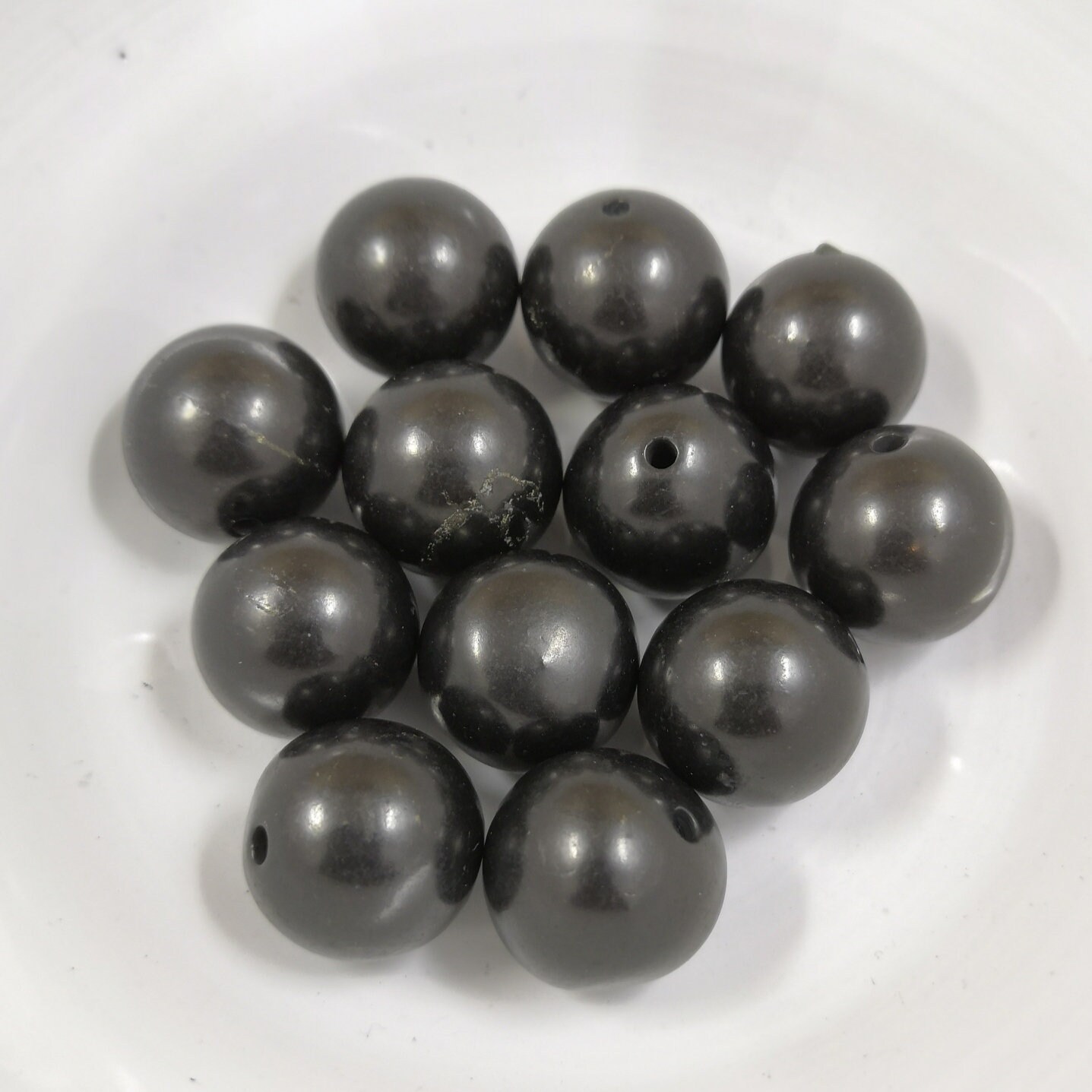 Shungite 20 PCs 16mm beads set Beads for handmade jewelry Etsy