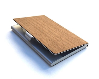 TIMBER Wood Skin Business Card Holder - Free US Shipping