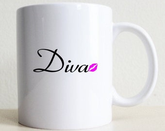 Diva Coffee Mug College Student Gift | Girlfriend Gift | Best Friend | Gifts For Her |  Valentines Day | Birthday Gift | Fast Shipping