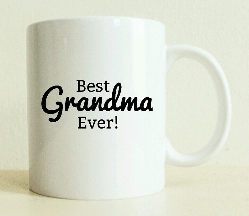 Mejor abuela nunca taza Taza de café Regalo para ella Vibraciones positivas Mujer regalo Taza del amante del té Regalo de amante de café Regalo para la abuela imagen 1