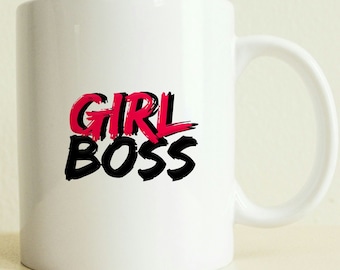 Girl Boss Coffee Mug: Handmade Ceramic Entrepreneur Gift