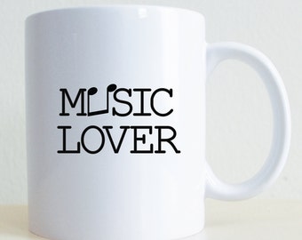 Music Lover Gift Coffee Mug |  Music Teacher Gift | Musician Gift | Audiophile Mug | Music Composer Gift | Music College Student Gift Mug