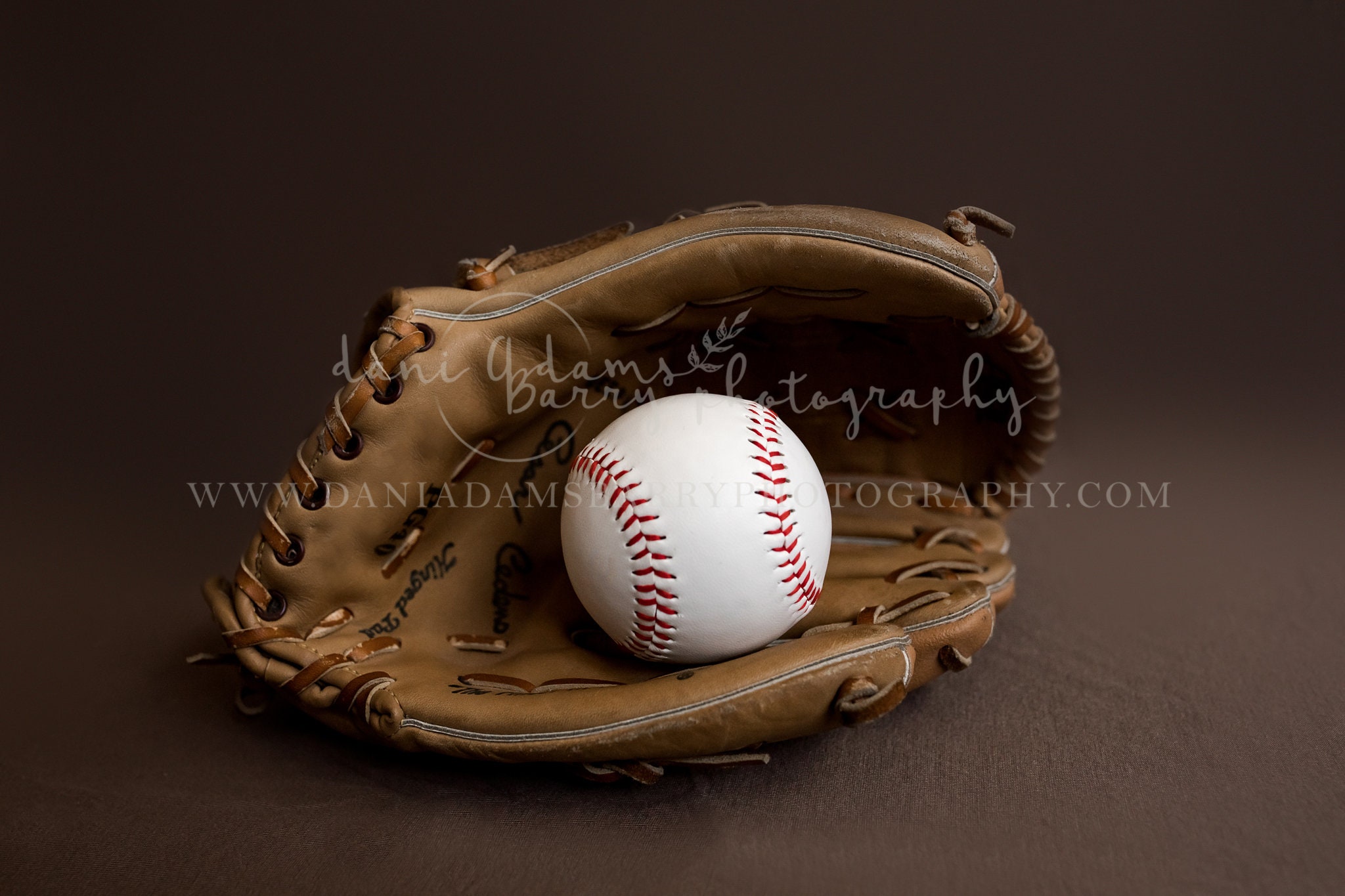 Newborn Baseball and Glove Digital Background / Baseball Newborn