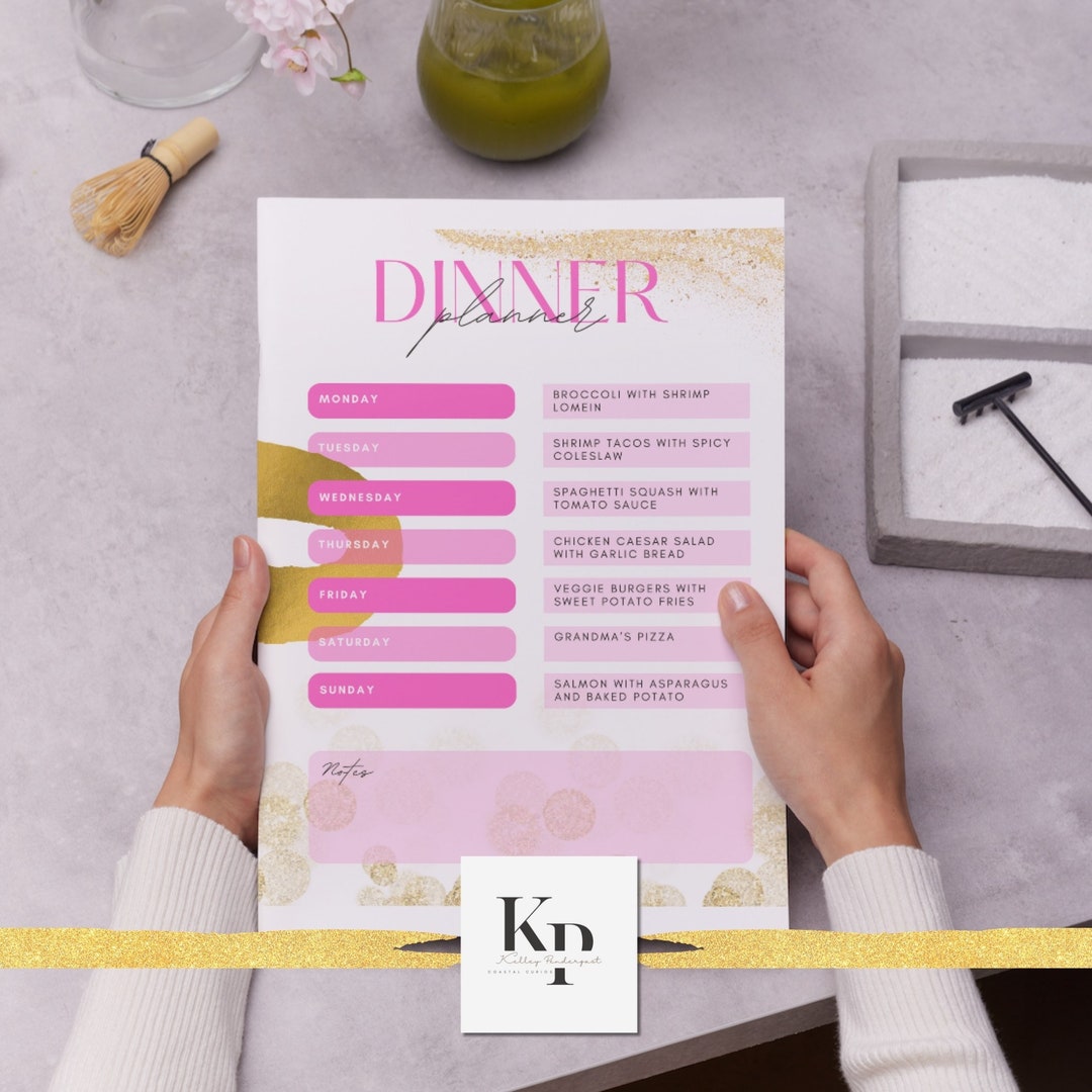 Printable Template | Digital Dinner & Grocery Planner | Streamline Meal ...