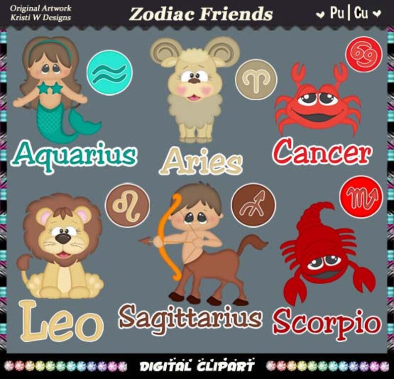 Zodiac Friends Zodiac Signs Horoscope Aquarius Scorpio Etsy