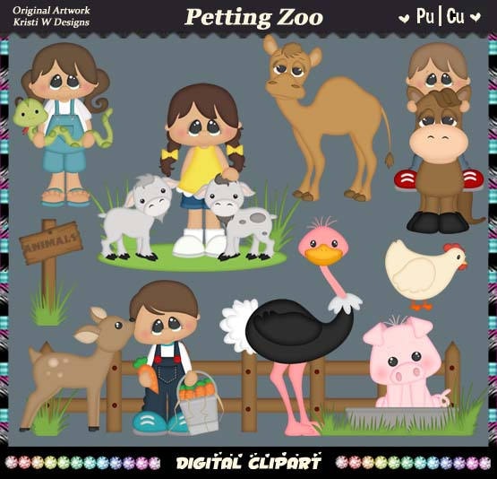 Petting Zoo Farm Animals Instant Download Commercial Use | Etsy