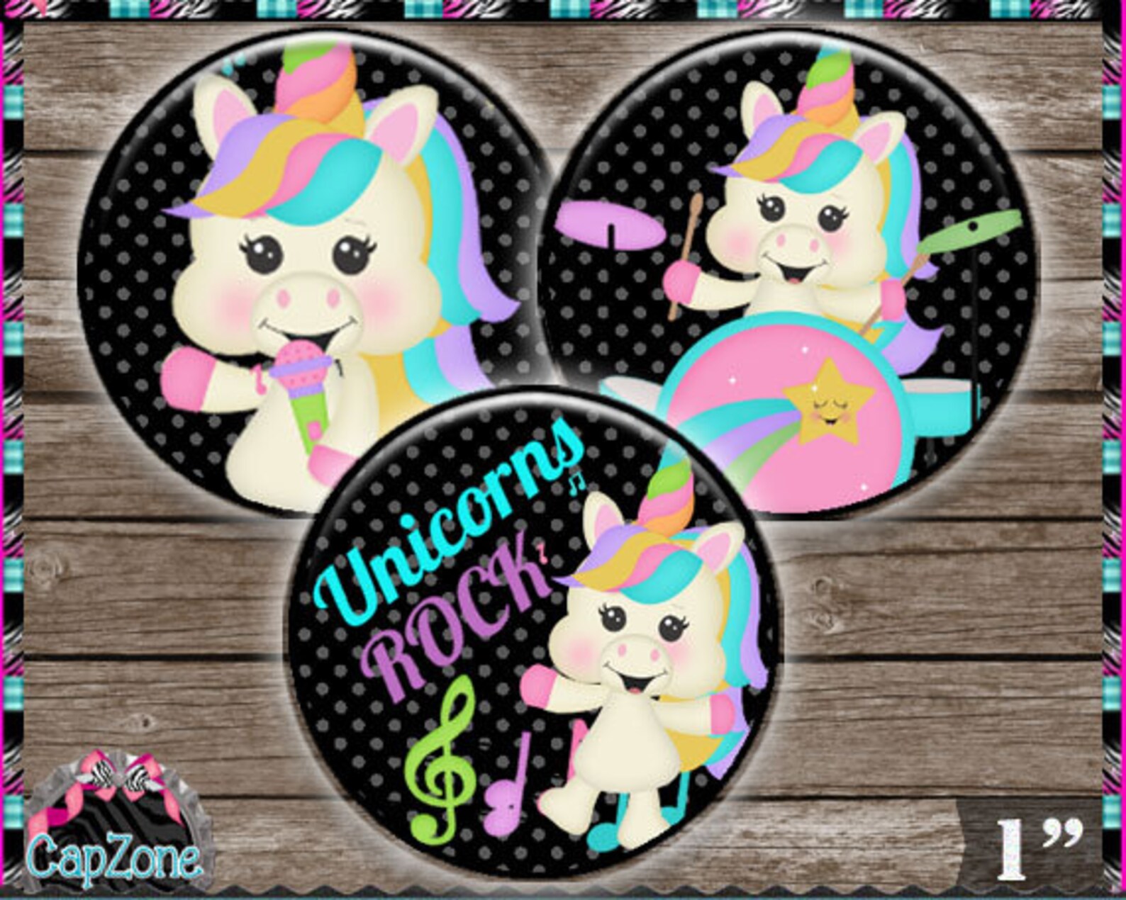Unicorns Rock Unicorn Rock N Roll Band INSTANT DIGITAL Etsy