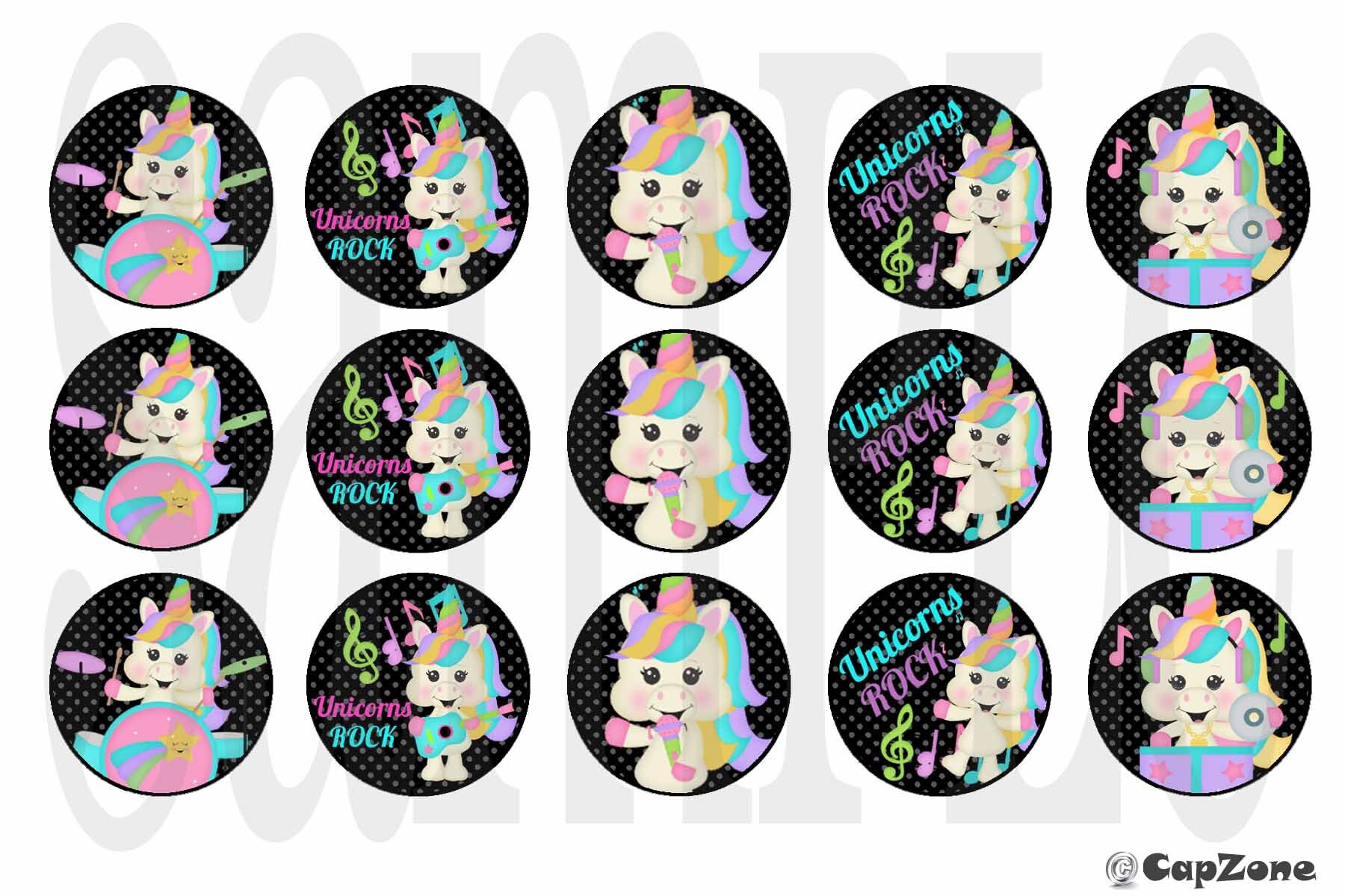 Unicorns Rock Unicorn Rock N Roll Band INSTANT DIGITAL Etsy