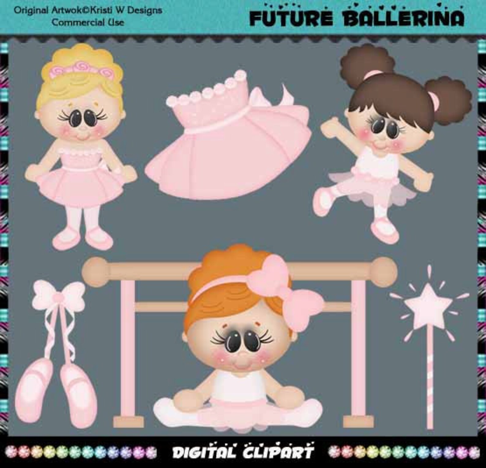 future ballerina, ballet, dancer, dance, when i grow up collection - instant download - commercial use digital clipart elements