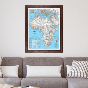 Personalized Classic Africa Push Pin Travel Map - 34.25" x 27.5"- Africa Travel Map - Map of Africa - Colorful Africa Pin Map - African Map