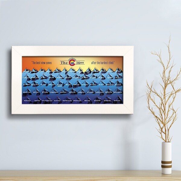 Colorado 14ers Wall Art Etsy