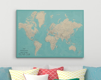 world map with pins etsy