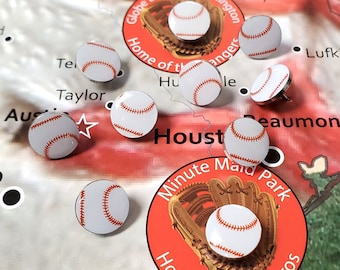 Baseball Novelty Pins - Custom Baseball Pins - Bulletin Board Pins - Baseball Map Pins - Memo Board Pins - MLB Pins! Baseball Pin Tacks