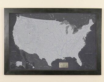 personalized executive world travel map with pins and frame etsy world pins